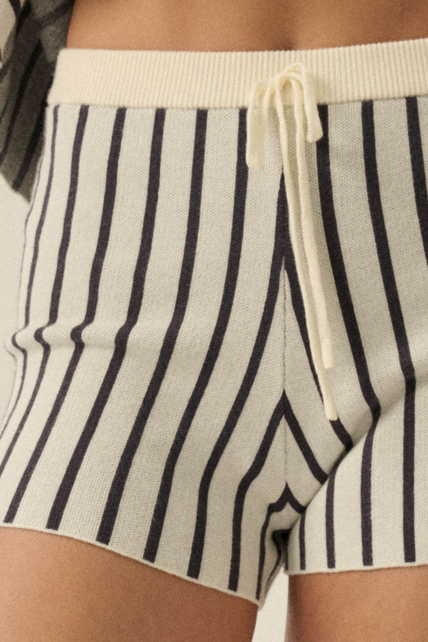 Day Tripper Striped Knit Sweater Shorts