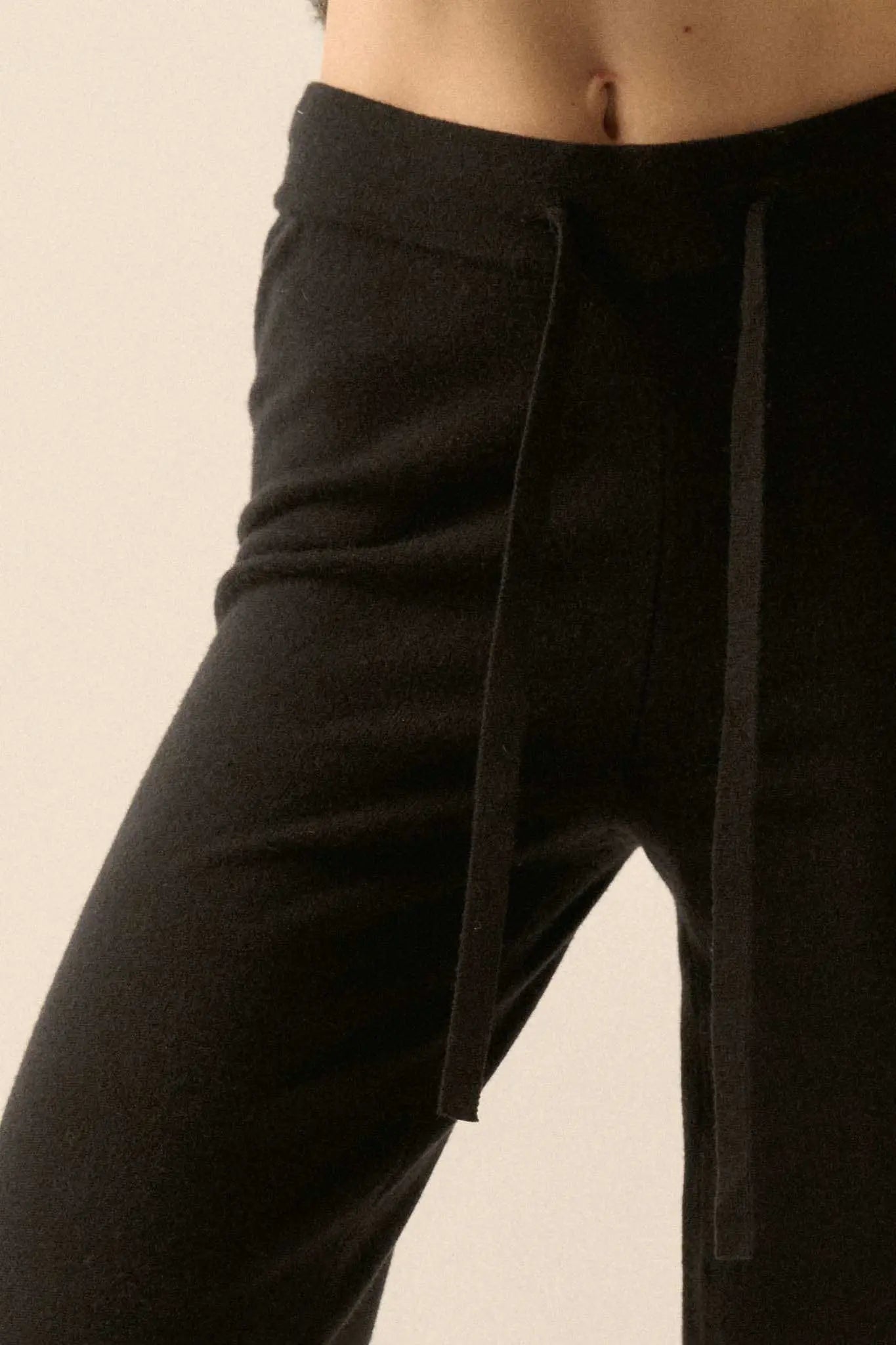 Promise the Label Brushed Knit Split-Hem Pants