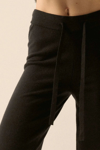 Promise the Label Brushed Knit Split-Hem Pants