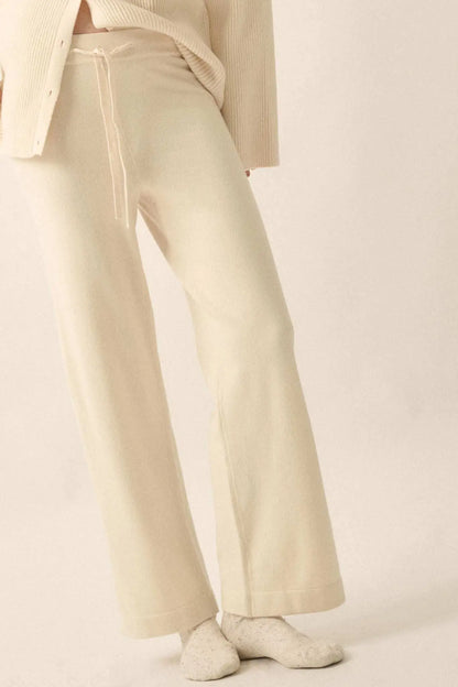 Promise the Label Brushed Knit Split-Hem Pants