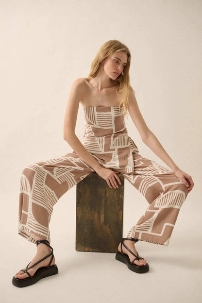 Perfect Shape Geo-Print Wide-Leg Pants