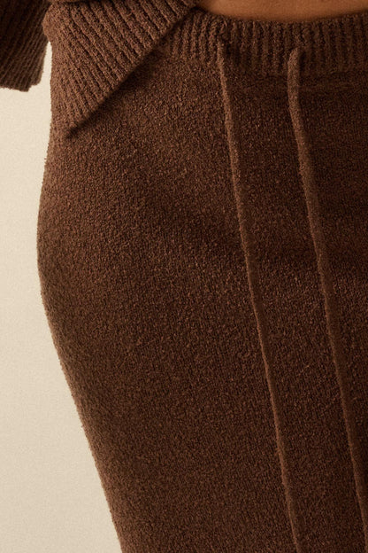 Promise the Label Textured Knit Sweater Midi Skirt