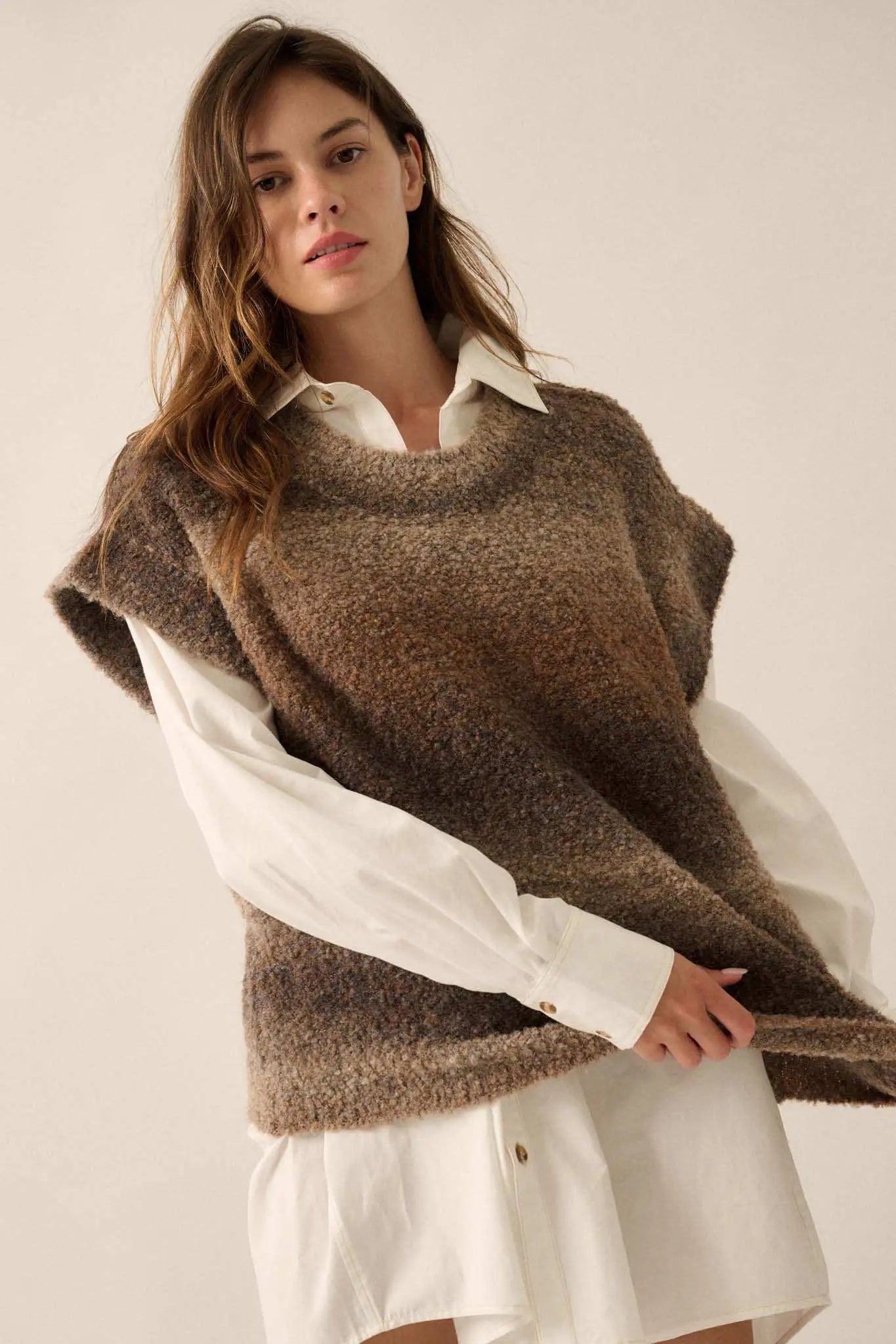Good For Hue Ombre Knit Short-Sleeve Sweater