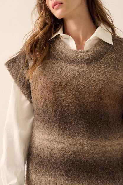 Good For Hue Ombre Knit Short-Sleeve Sweater