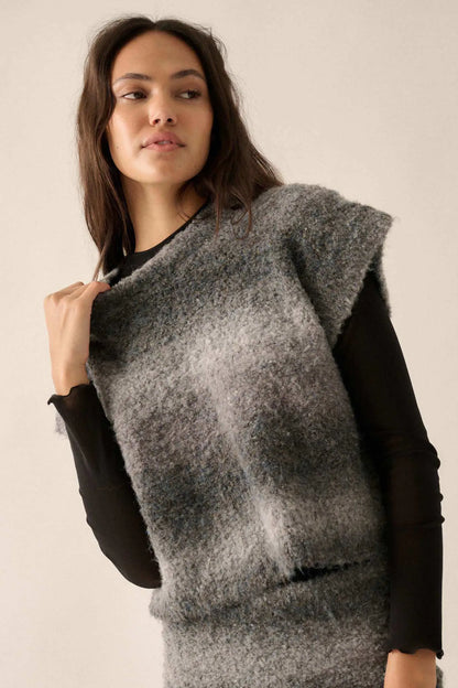 Good For Hue Ombre Knit Short-Sleeve Sweater