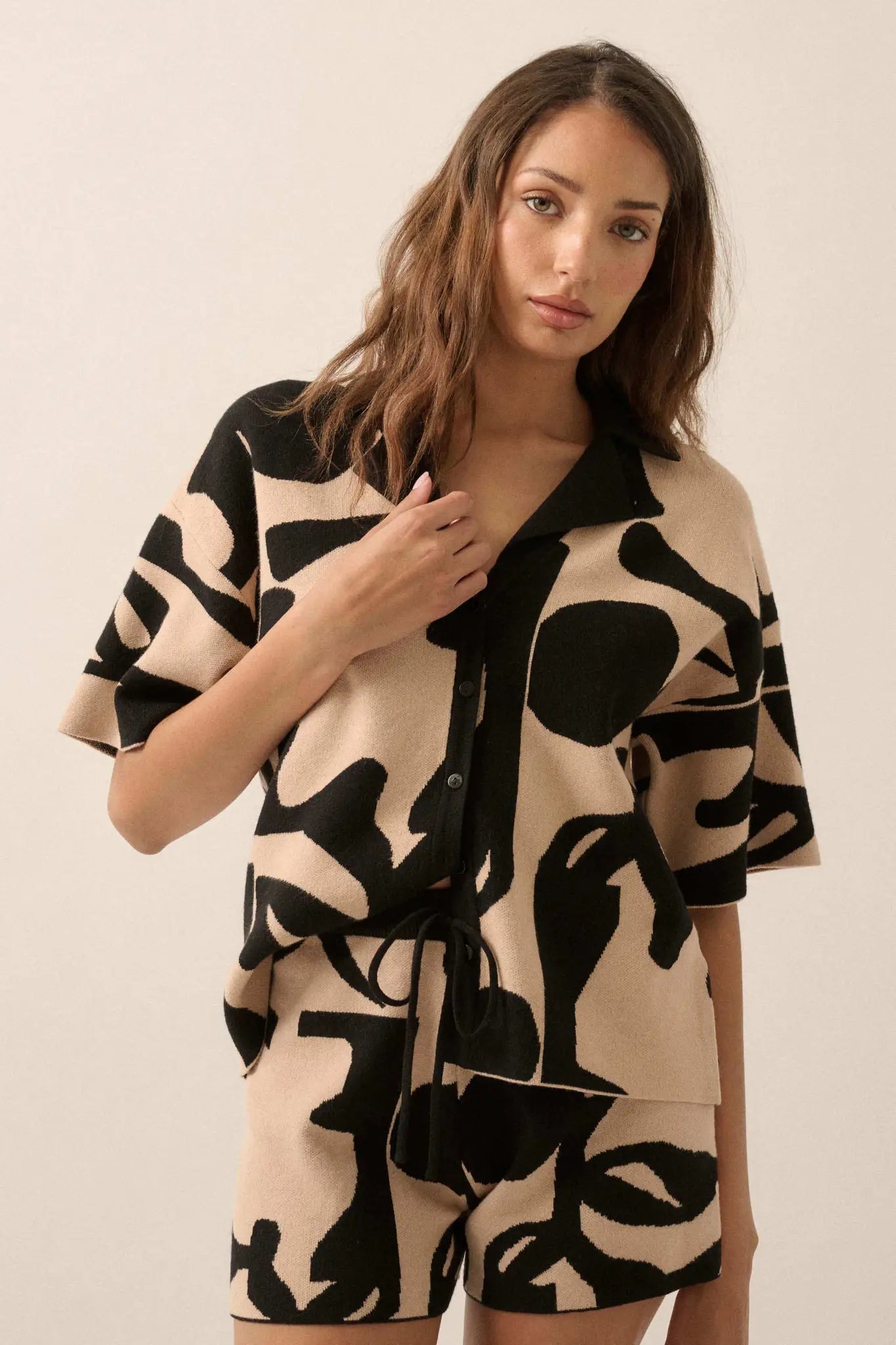 Graphic Garden Floral Jacquard Knit Shirt
