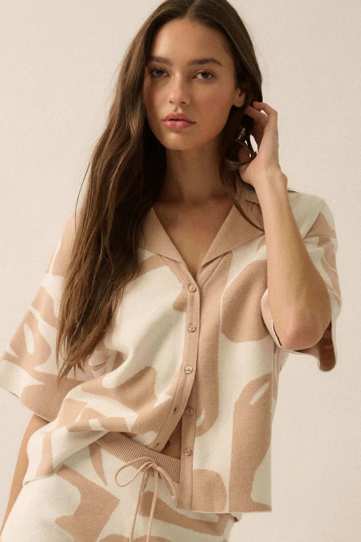 Graphic Garden Floral Jacquard Knit Shirt