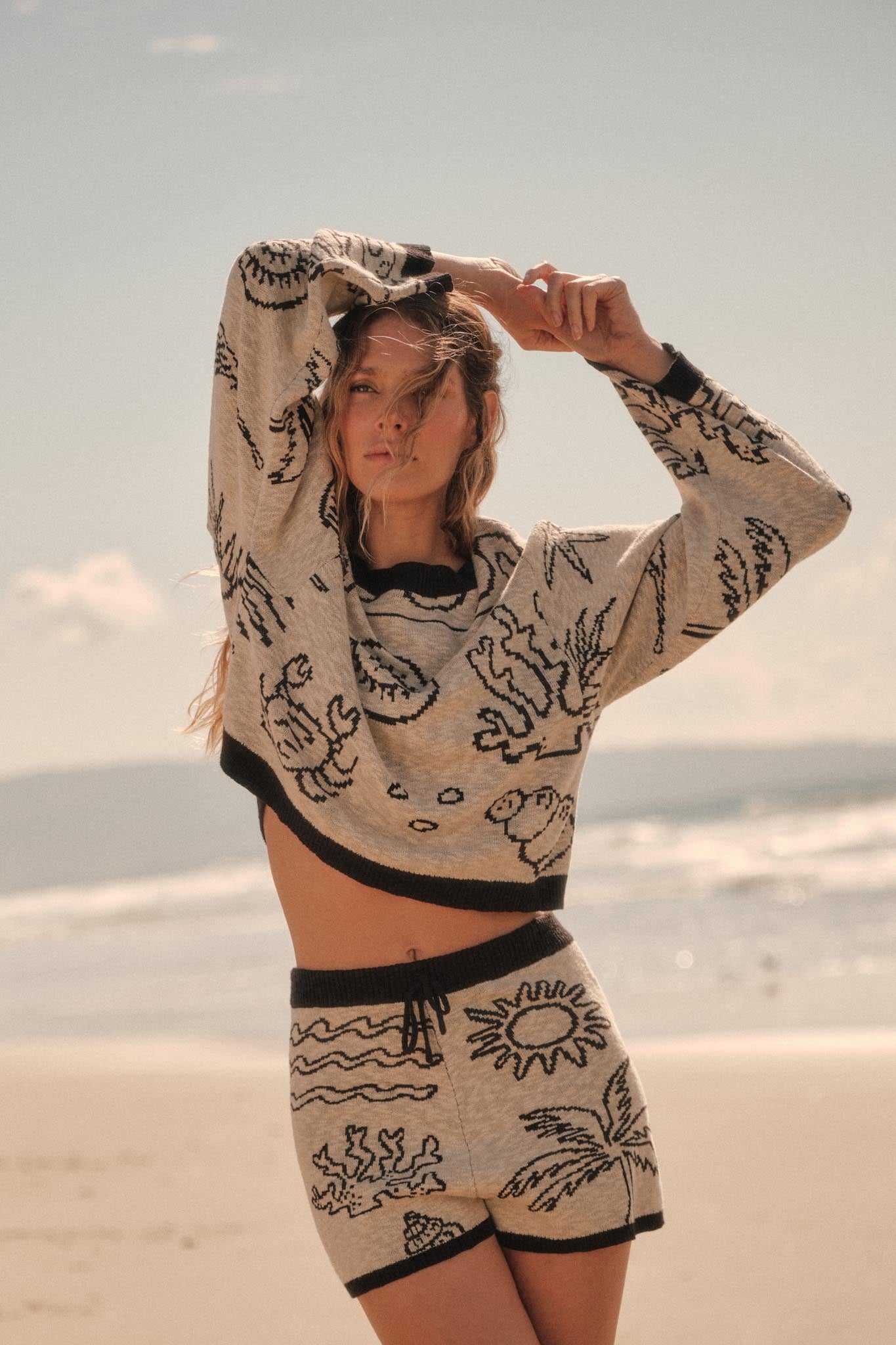 Beach Bash Nautical Jacquard-Knit Sweater