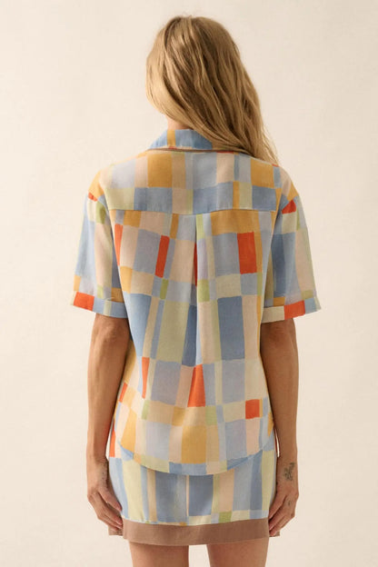 Shine Bright Multicolor Check Button-Up Shirt