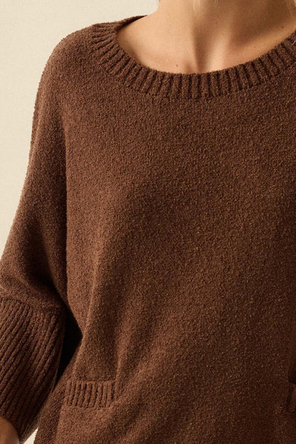 Promise the Label Textured Knit Tunic Sweater