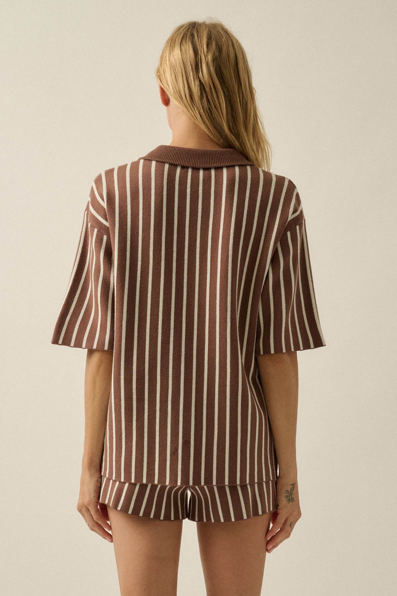 Cabana Club Striped Knit Button-Up Resort Shirt