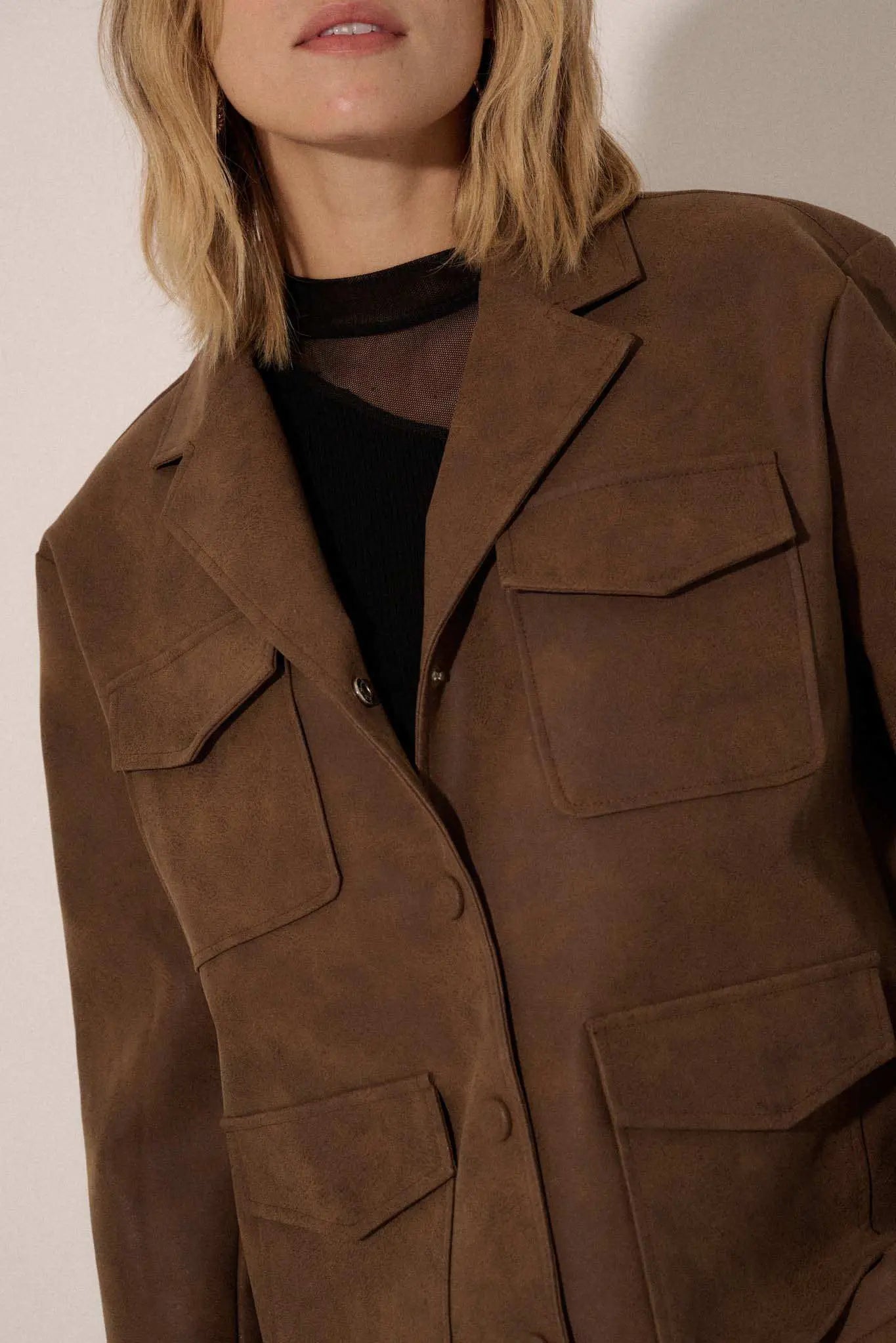 Put in the Work Vegan Leather Utility Jacket