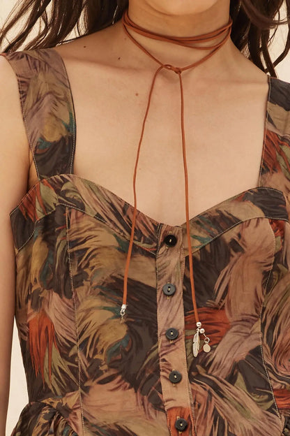 Just Imagine Abstract-Print Tiered Ruffle Romper