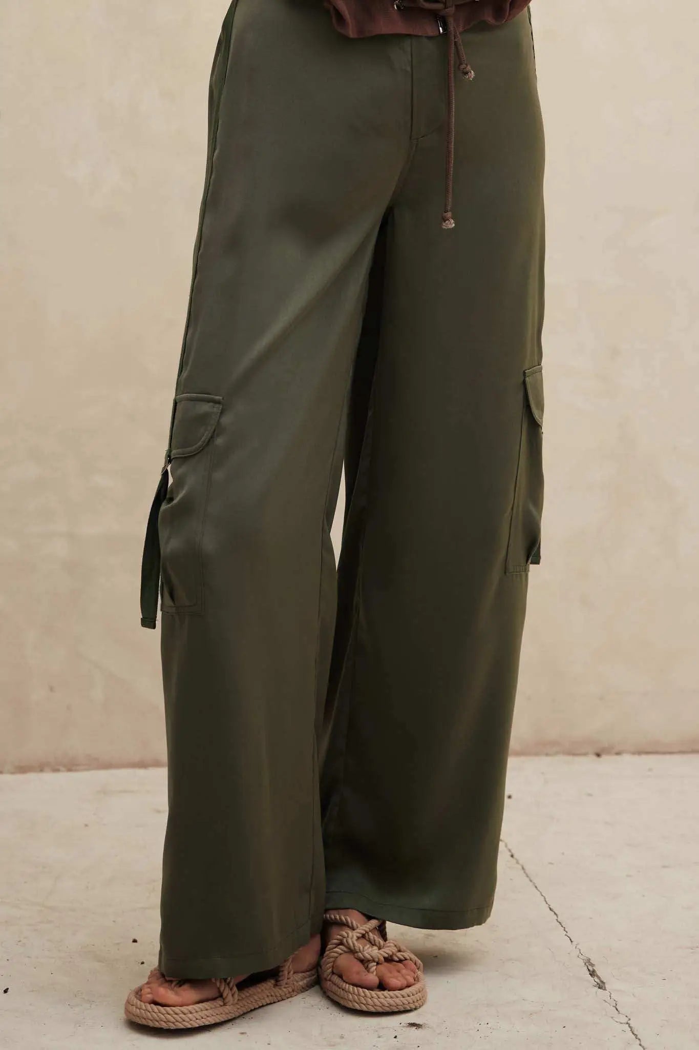 In the Pocket Matte Satin Cargo Pants