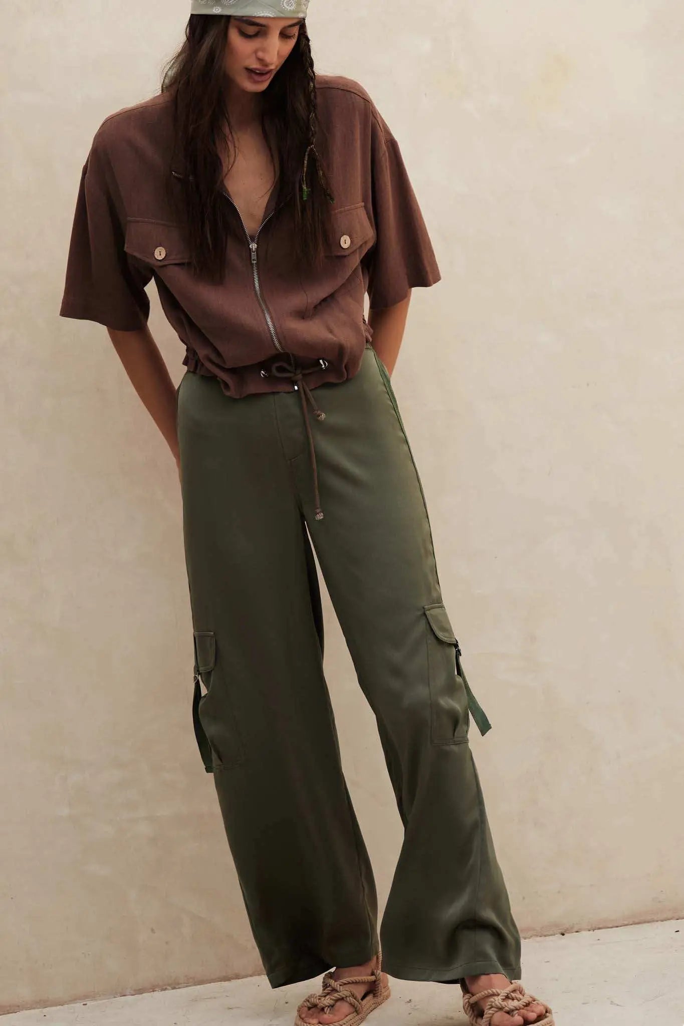 In the Pocket Matte Satin Cargo Pants