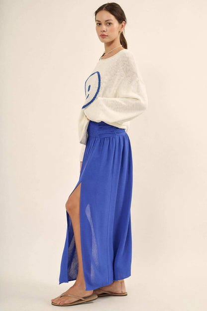 Loving You is Easy Double Slit Crepe Maxi Skirt