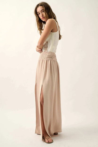 Loving You is Easy Double Slit Crepe Maxi Skirt