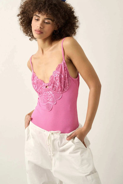 Romantic Rendezvous Lace Teddy Bodysuit