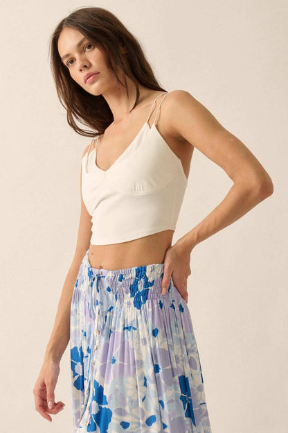 Lifted Fit Layered Cropped Cami Top