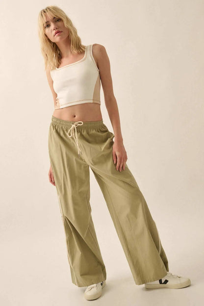 Premium Scuba Colorblock Cropped Tank Top