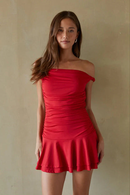 Cambria Twist Strap Mini Dress