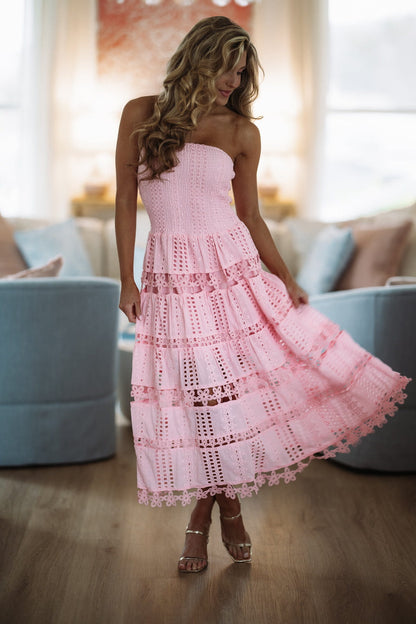 Early Evening Midi Dress - Pink