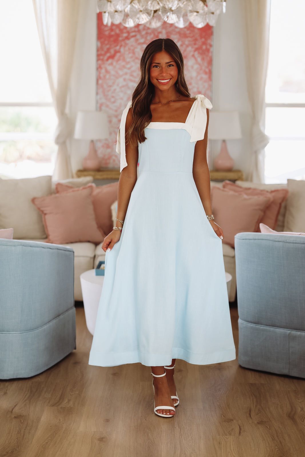 Evening Mantra Midi Dress - Blue