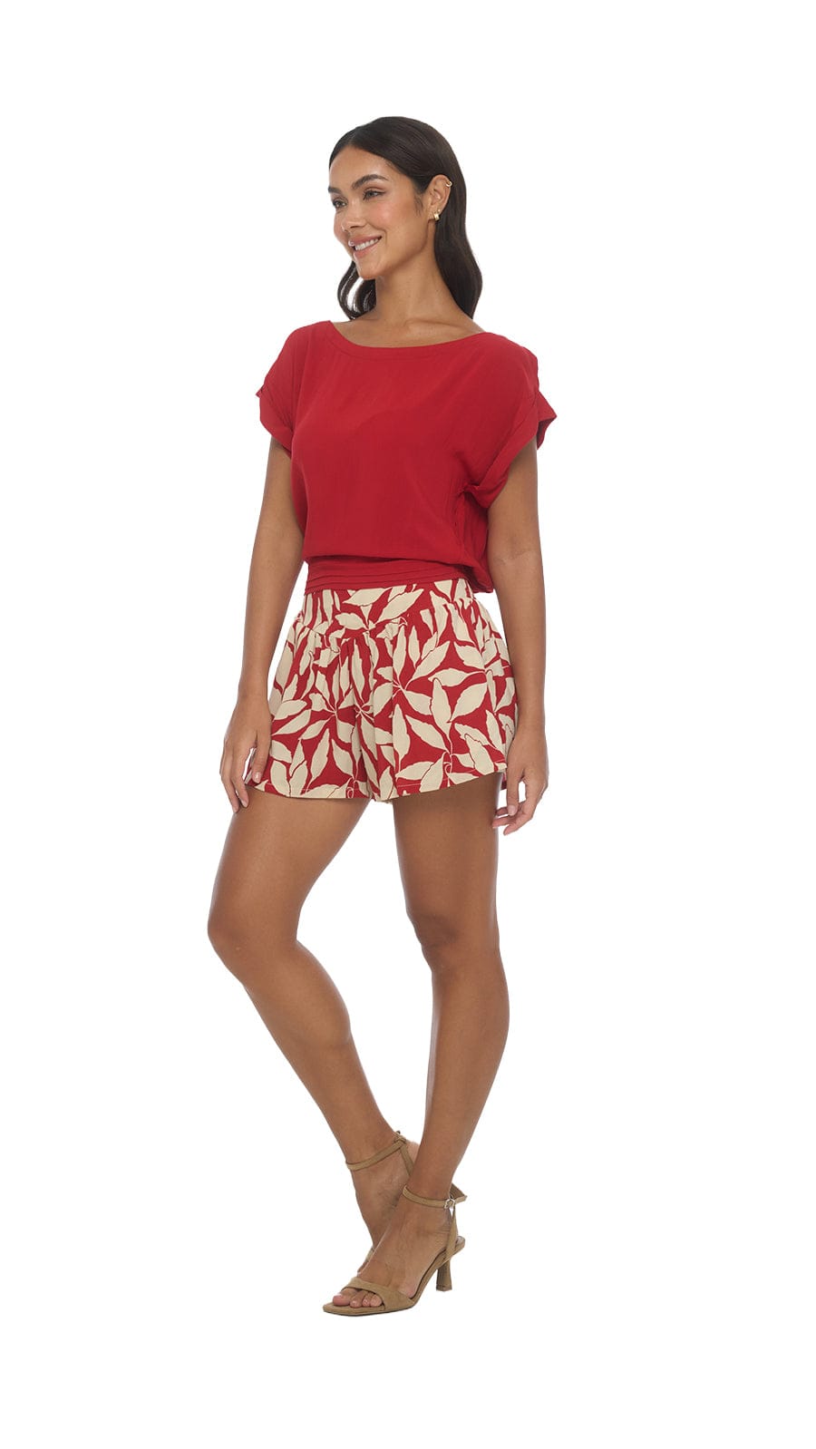 Elya Shorts - Laleen Red