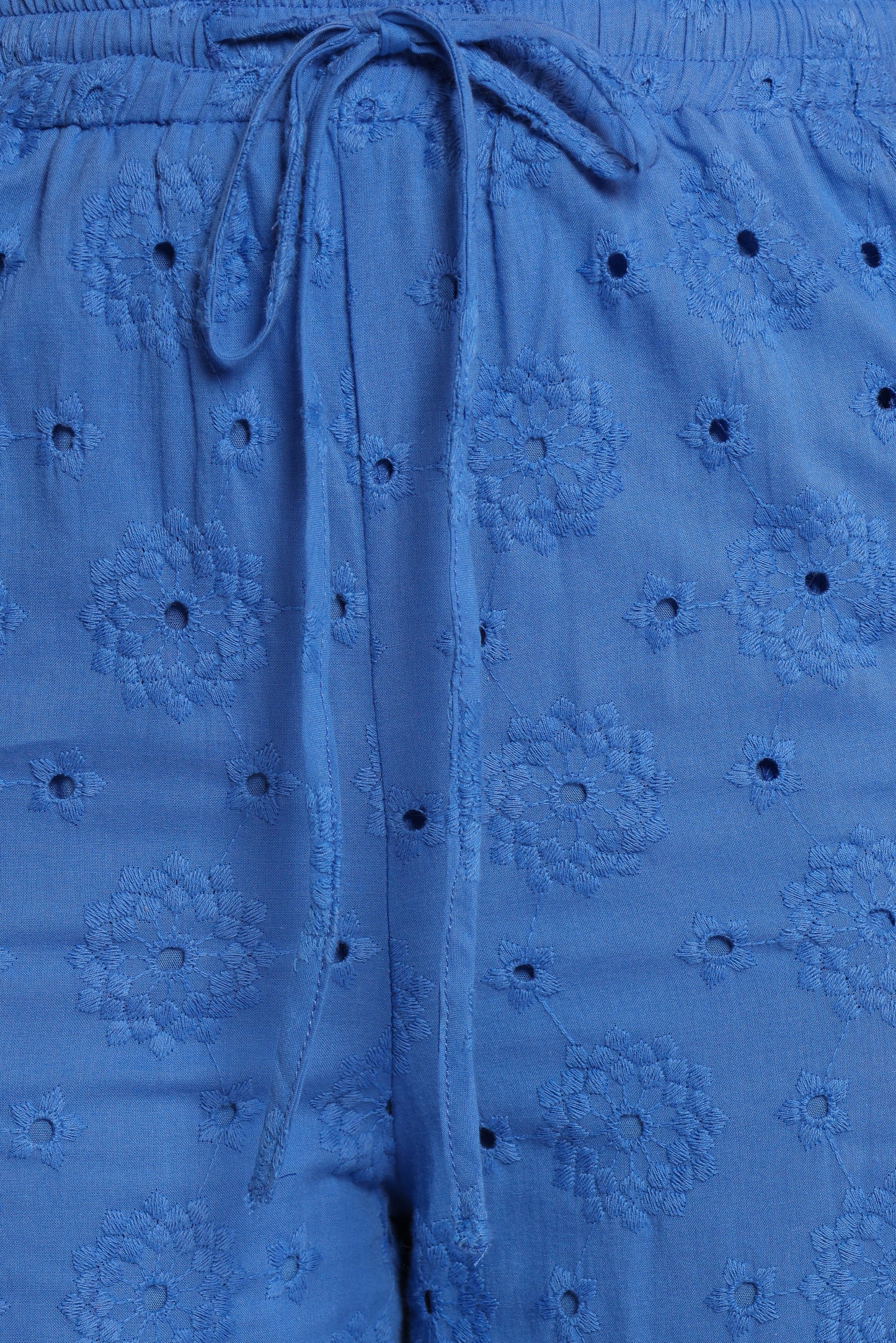 Katya Embroidered Pants - Cobalt
