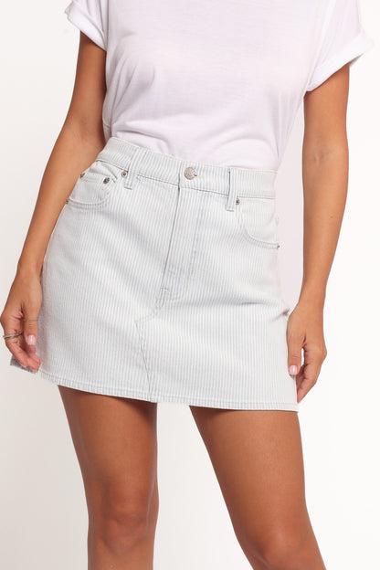 Malibu Mini Skirt - Blue Bell Stripe