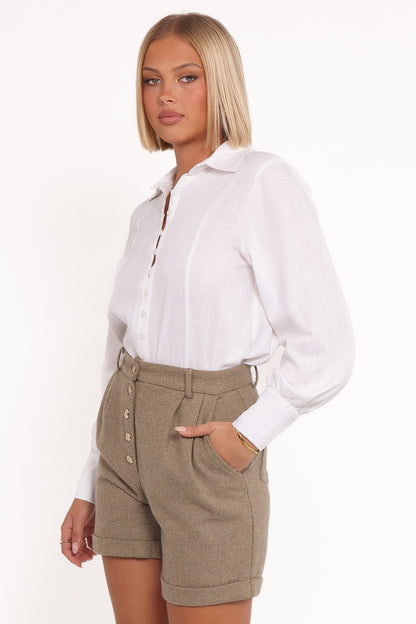 Briggs Long Sleeve Shirt - White