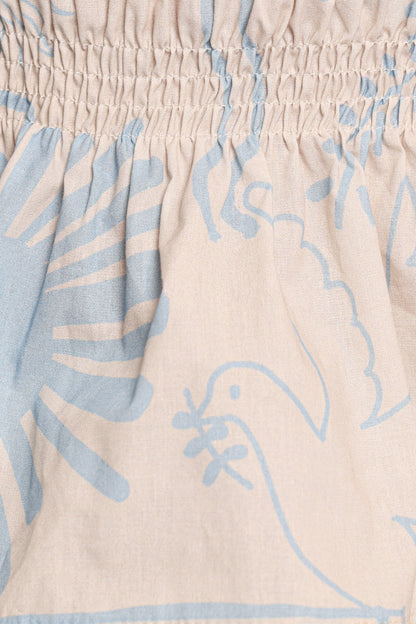Elena Strapless Top - Blue Soleil