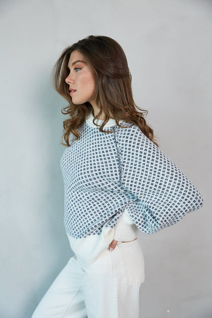 Ramona Ditsy Argyle Sweater