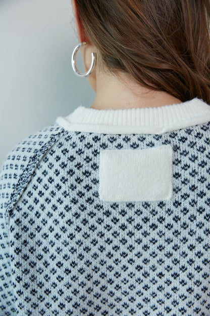 Ramona Ditsy Argyle Sweater