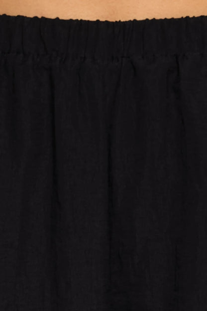 Vayla Sheer Panel Top - Black